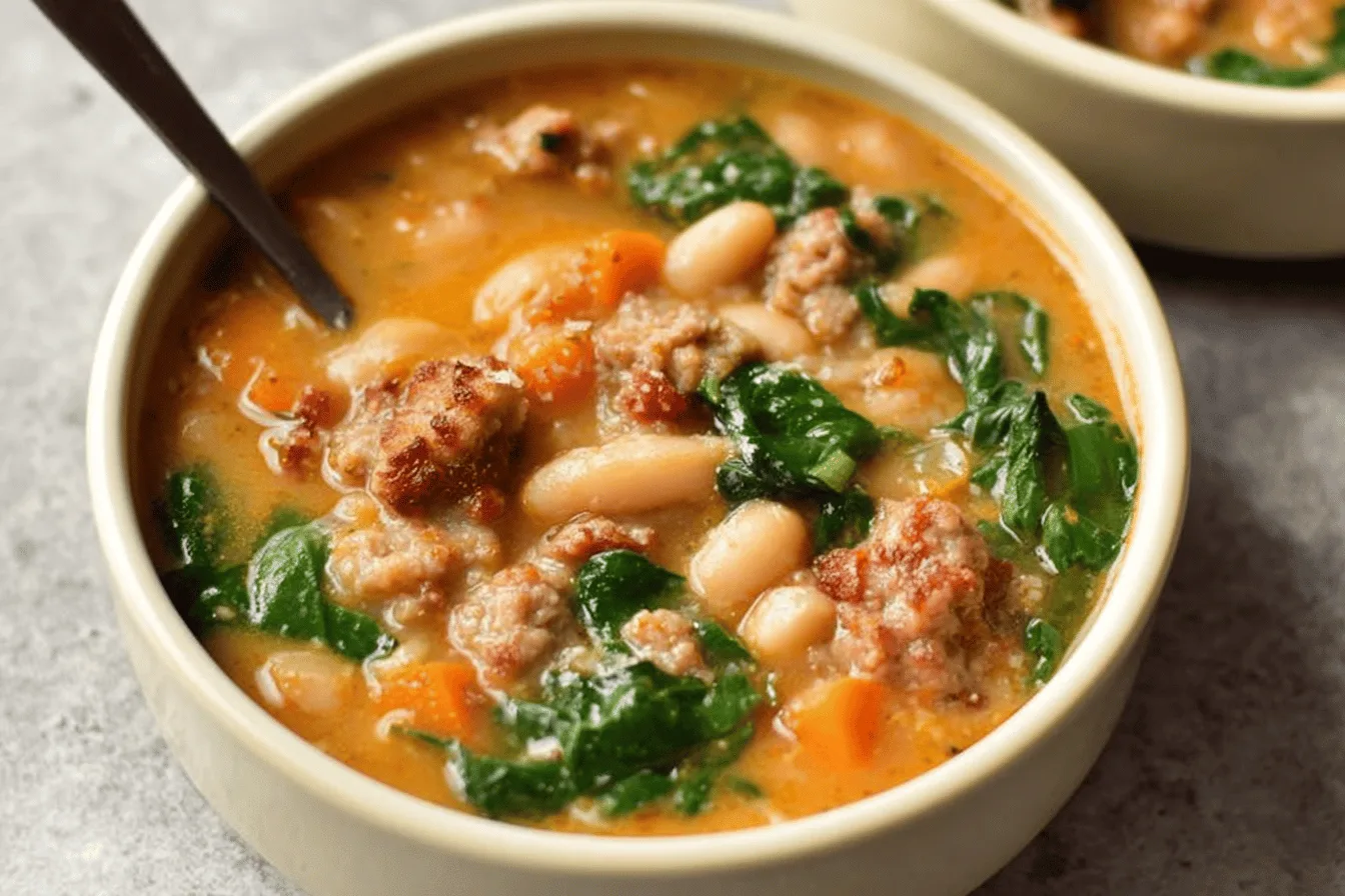 italian sausage white bean soup soup recipe photo