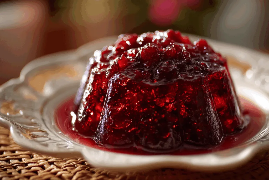 jellied cranberry sauce side dish recipe photo