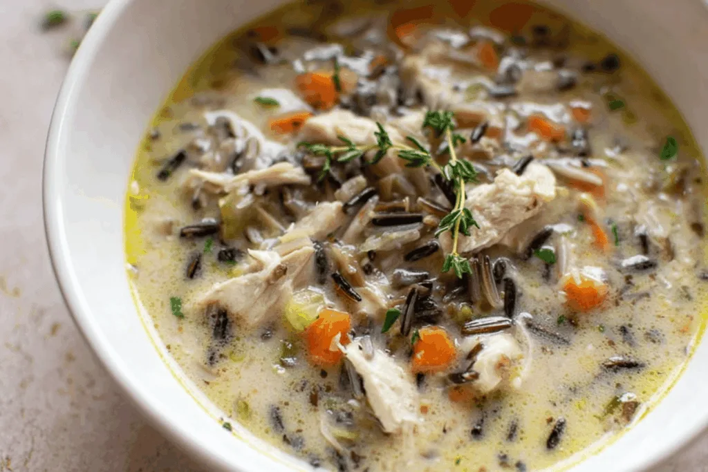 leftover turkey wild rice soup dinner recipe photo