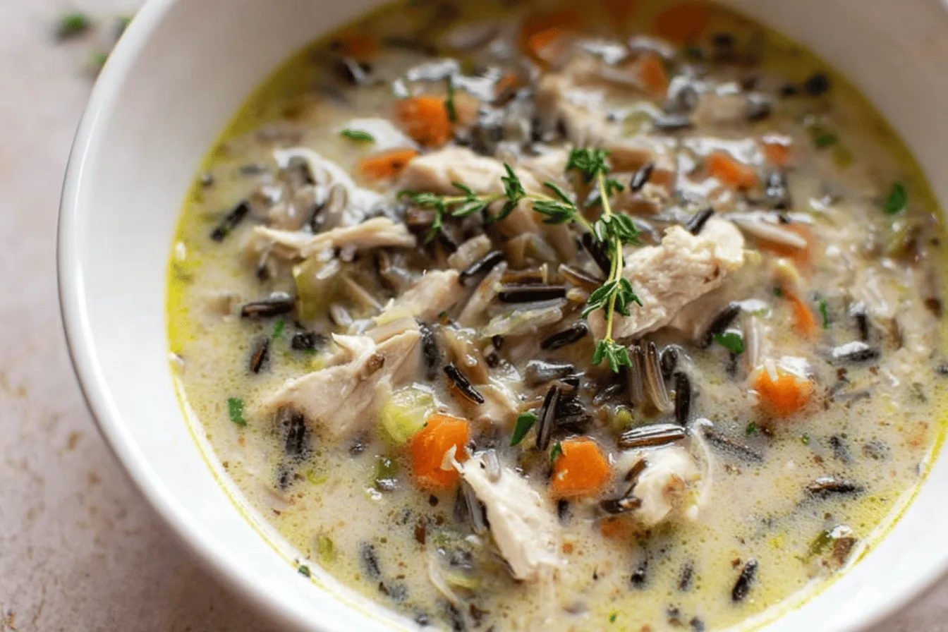 leftover turkey wild rice soup dinner recipe photo