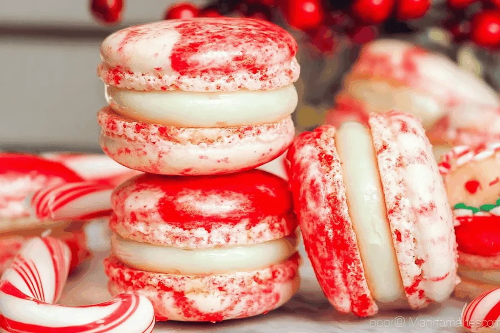 peppermint macarons dessert recipe photo