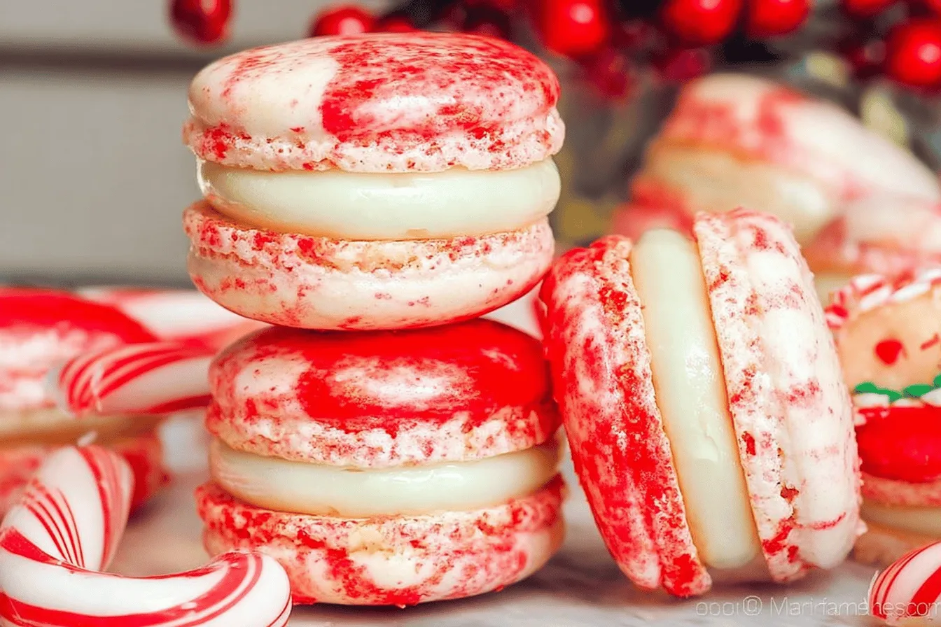 peppermint macarons dessert recipe photo