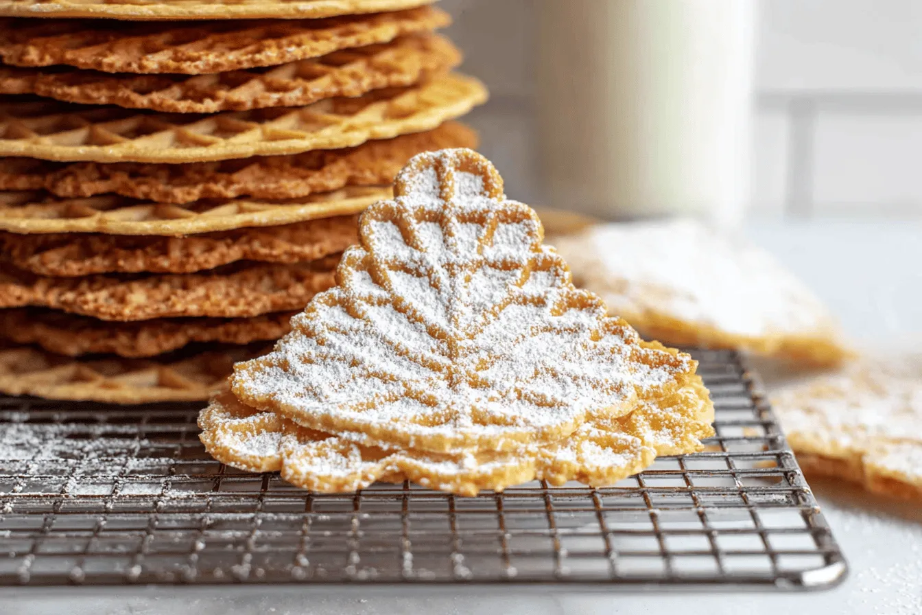 pizzelle cookies dessert recipe photo