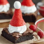 santa hat brownie dessert recipe photo
