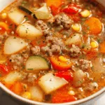 sausage vegetable soup dinner recipe photo