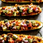 turkey taco stuffed zucchini dinner recipe photo