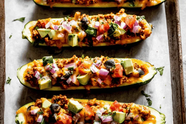 turkey taco stuffed zucchini dinner recipe photo