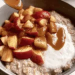 vanilla porridge brown sugar apples breakfast recipe photo