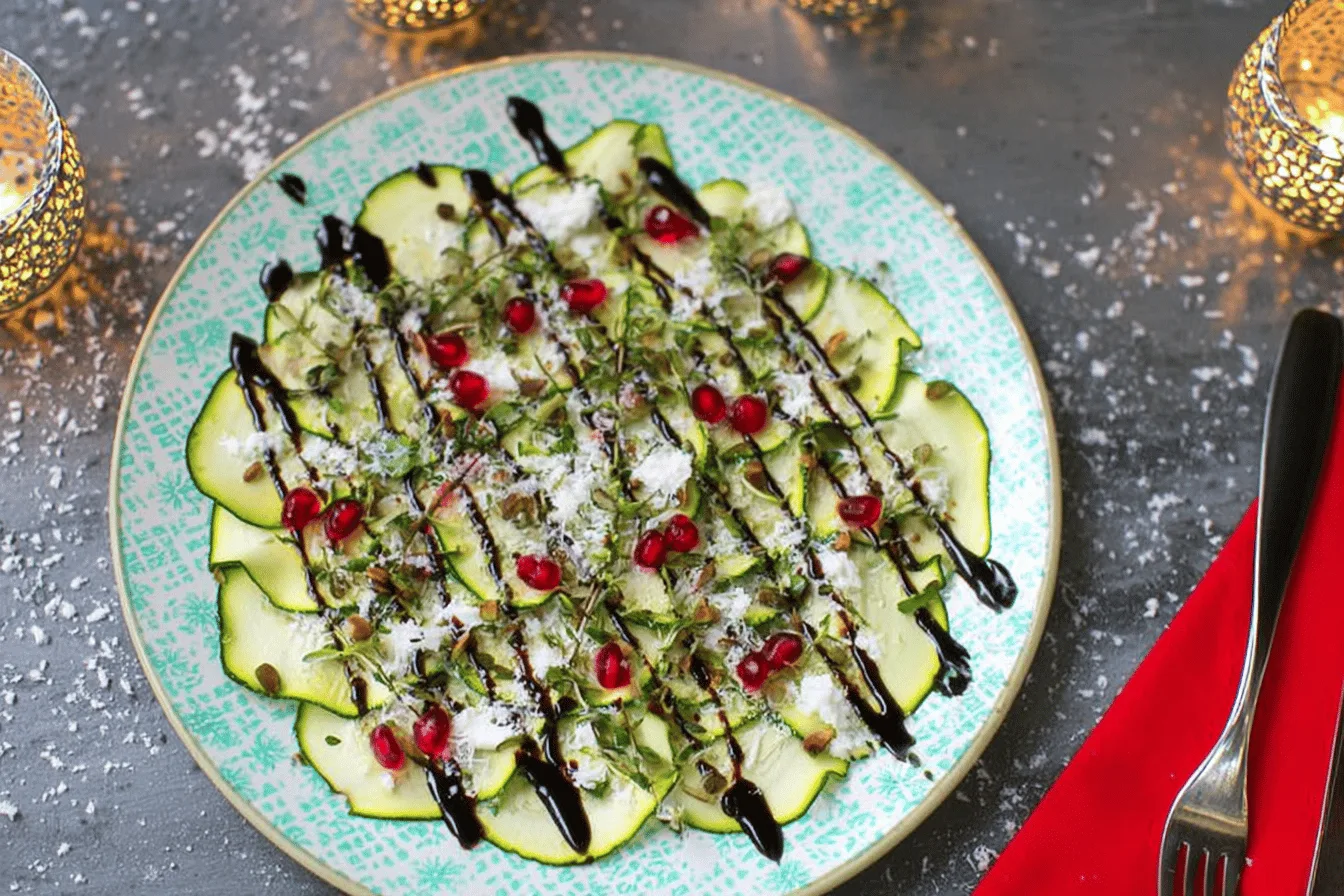 zucchini carpaccio appetizer recipe photo