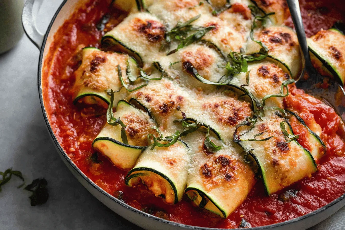 zucchini lasagna roll ups dinner recipe photo