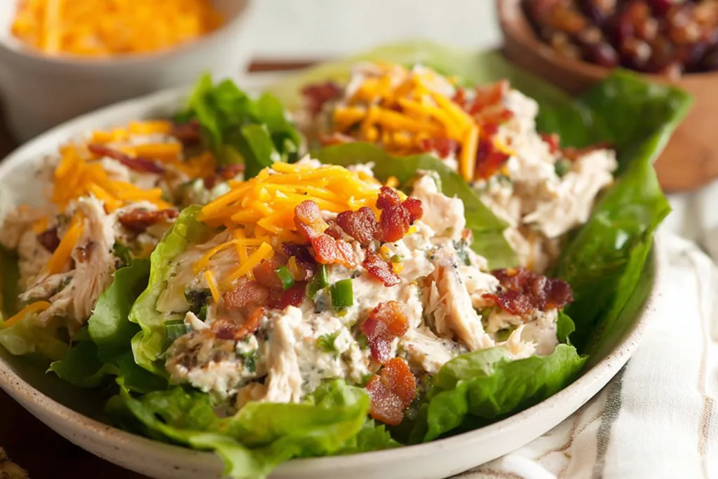 bacon ranch chicken salad cheddar lunch recipe photo