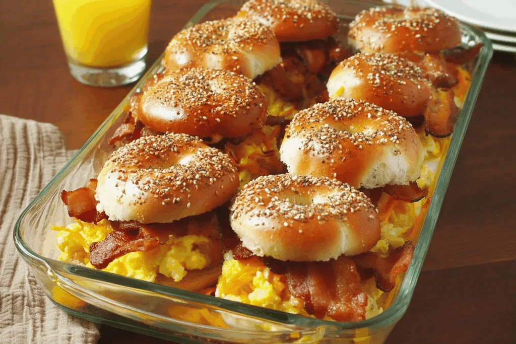 bagel breakfast sliders breakfast recipe photo