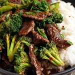beef broccoli stir fry dinner recipe photo