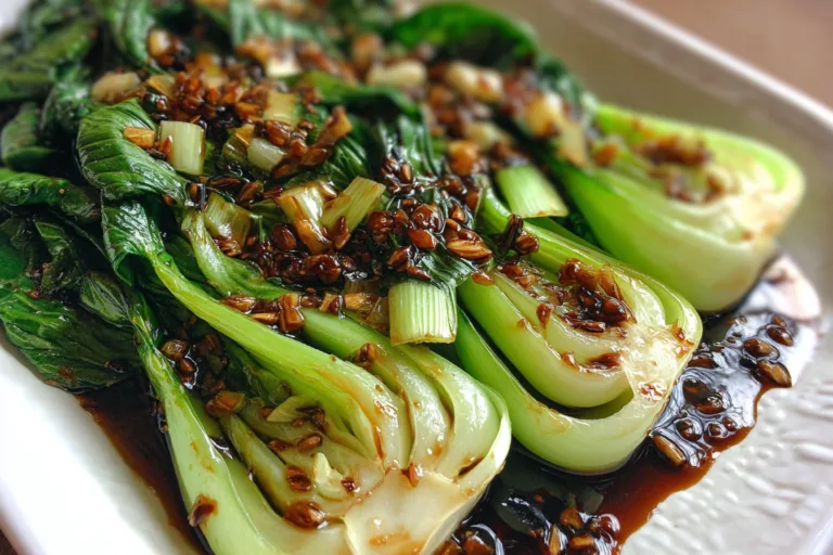 bok choy garlic soy sauce side dish recipe photo