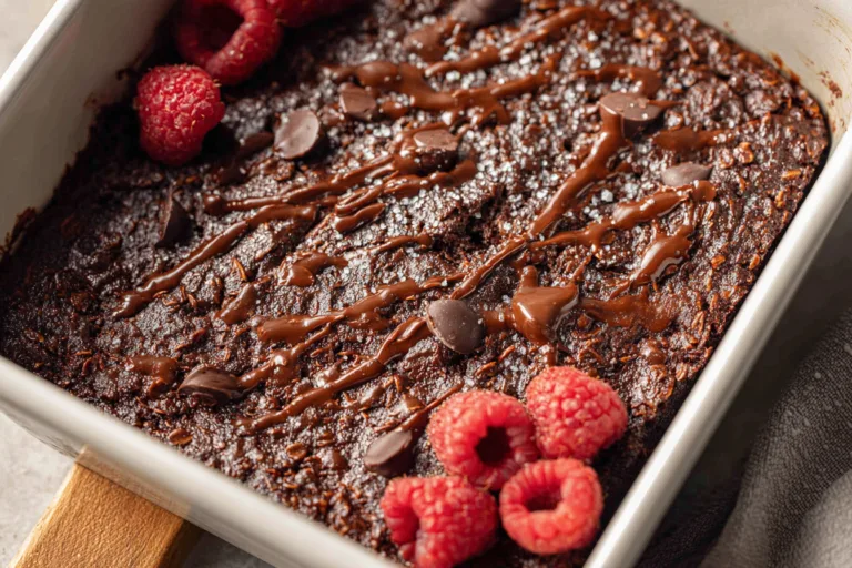 brownie baked oats breakfast recipe photo