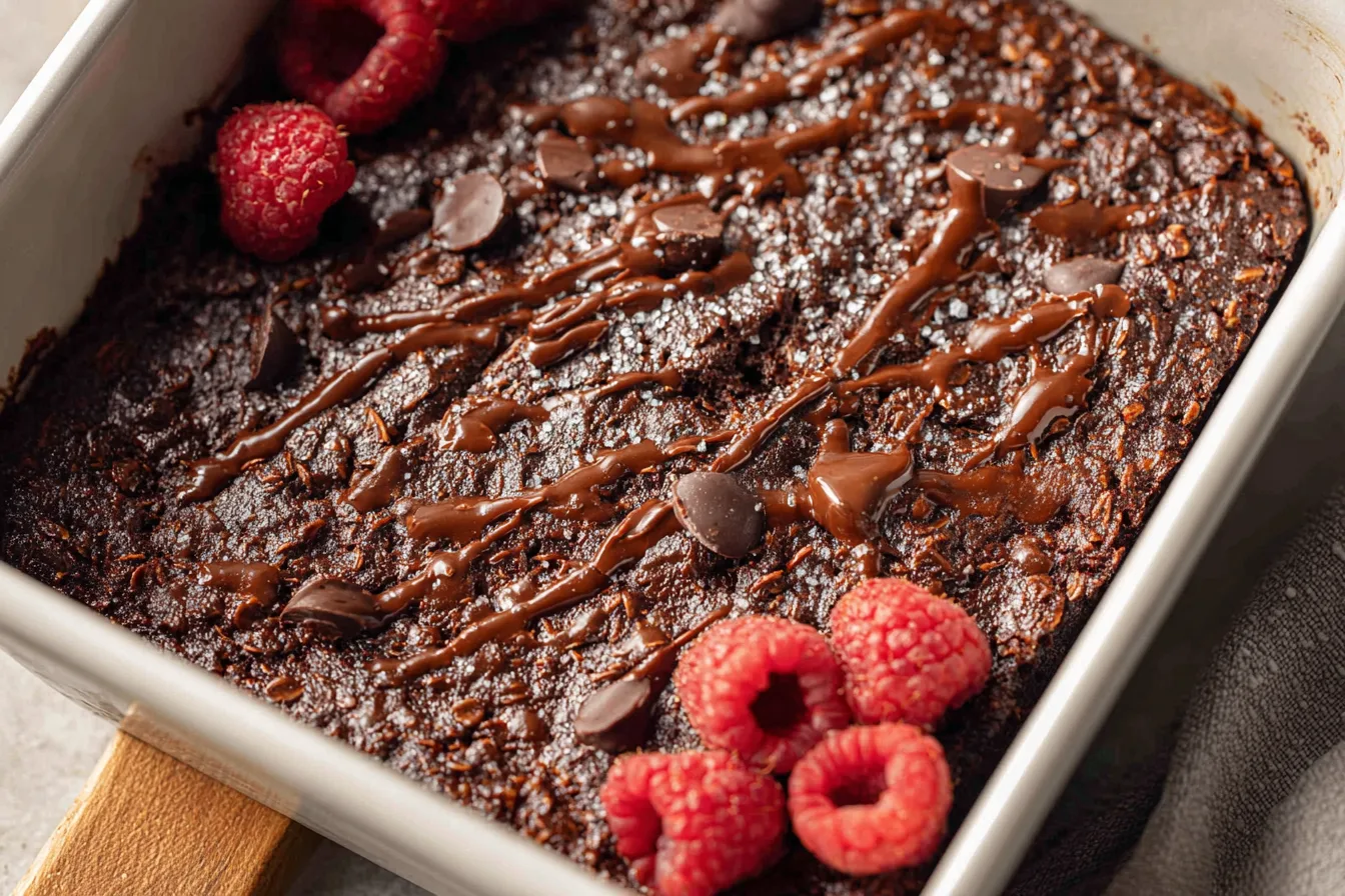 brownie baked oats breakfast recipe photo