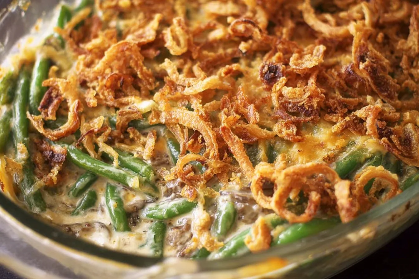 campbells green bean casserole side dish recipe photo