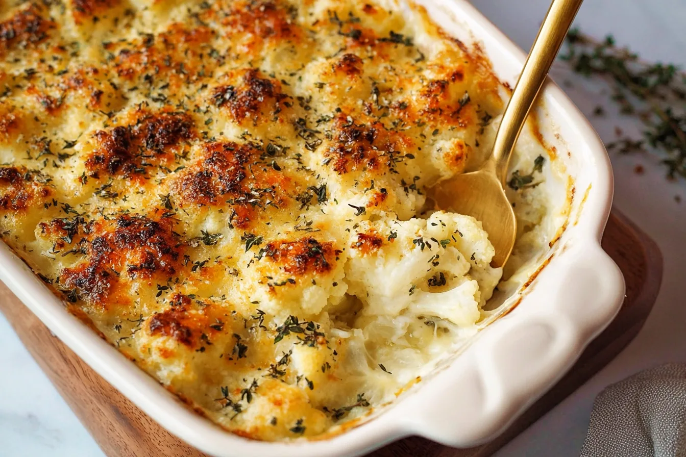 cauliflower gratin dinner recipe photo
