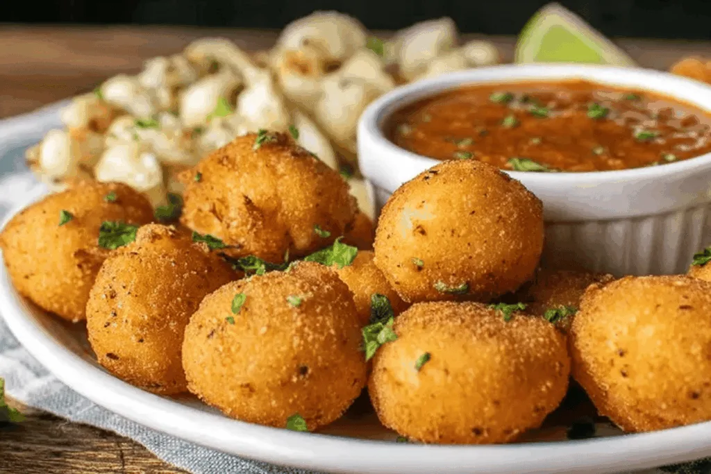 cheesy grits fritters appetizer recipe photo