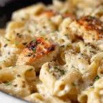 chicken garlic parmesan pasta dinner recipe photo