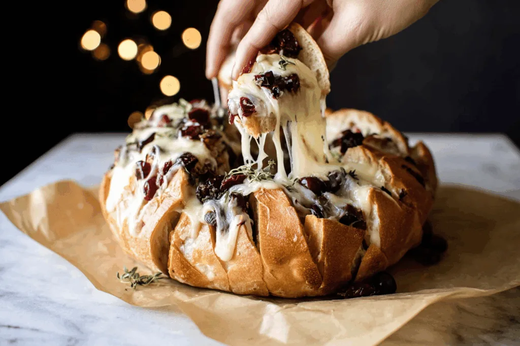 cranberry brie bread appetizer recipe photo