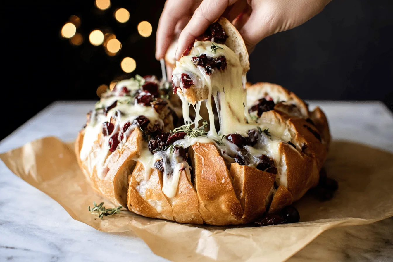 cranberry brie bread appetizer recipe photo