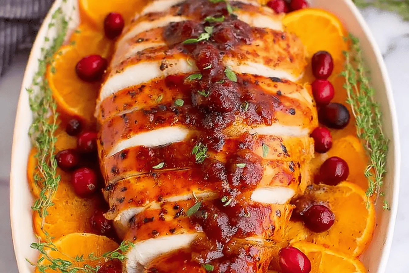 cranberry orange turkey breast dinner recipe photo