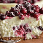 cranberry white chocolate cheesecake dessert recipe photo