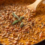 creamy marry me lentils dinner recipe photo