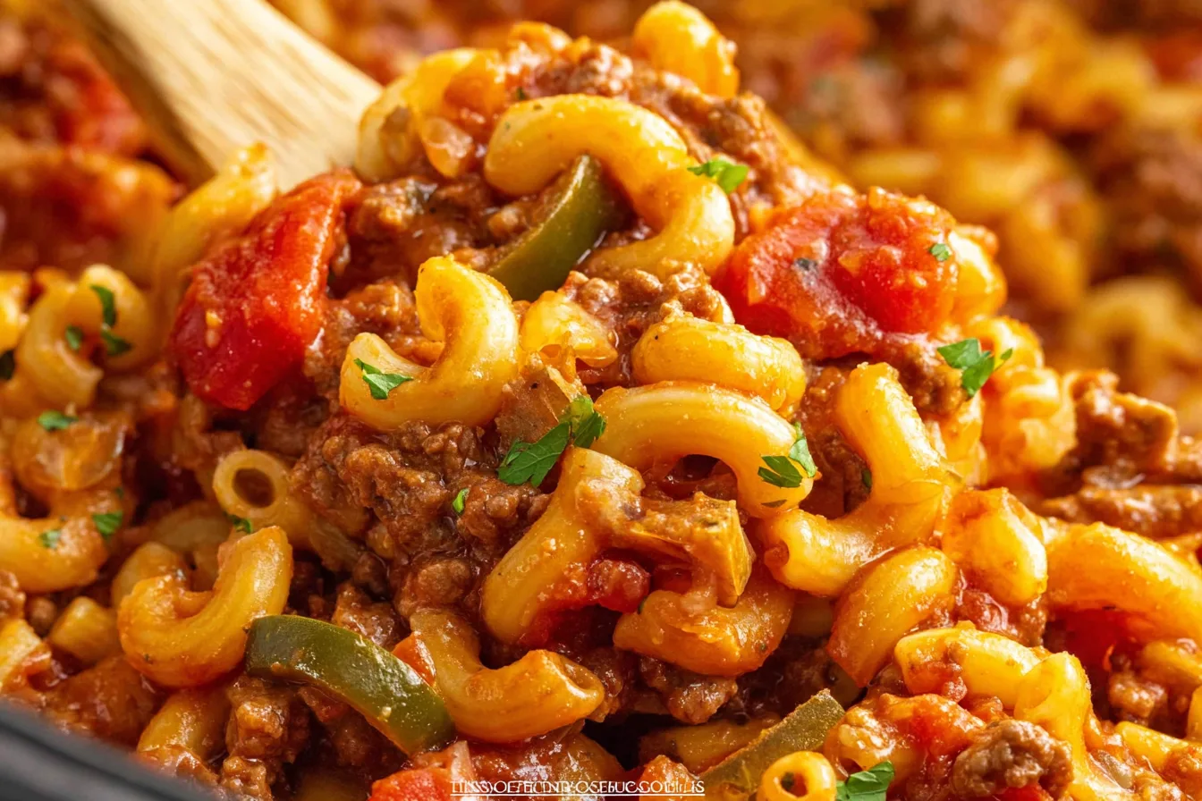 crockpot american goulash dinner recipe photo