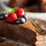 flourless keto chocolate cake dessert recipe photo