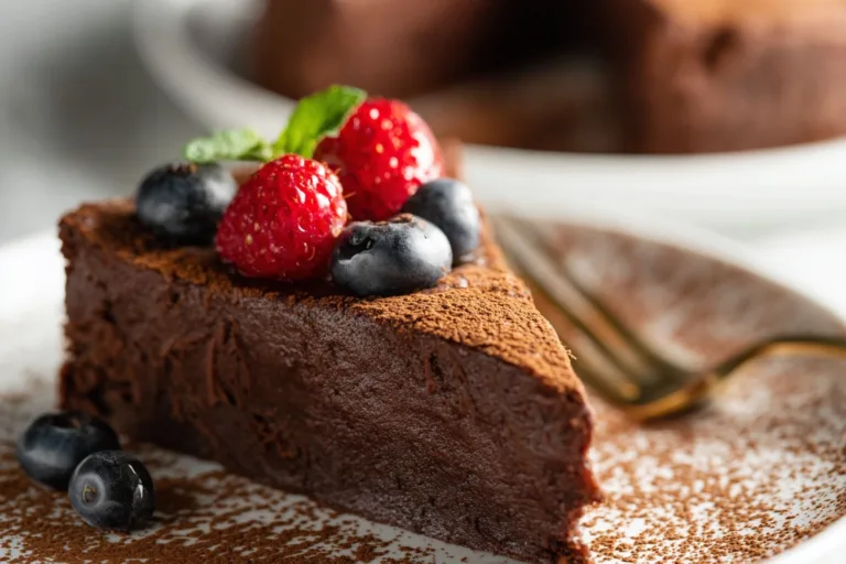 flourless keto chocolate cake dessert recipe photo