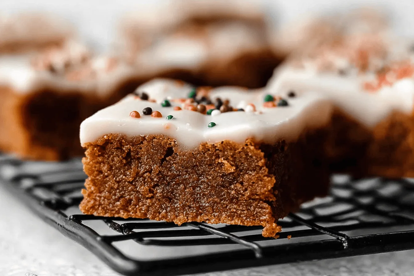 gingerbread cookie bars dessert recipe photo