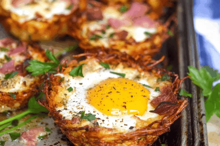 hash brown nest breakfast recipe photo