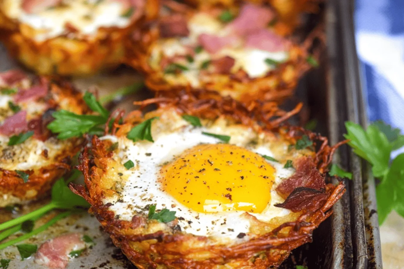 hash brown nest breakfast recipe photo