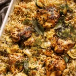 herb butter chicken zucchini rice pilaf dinner recipe photo