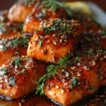 honey garlic salmon dinner recipe photo