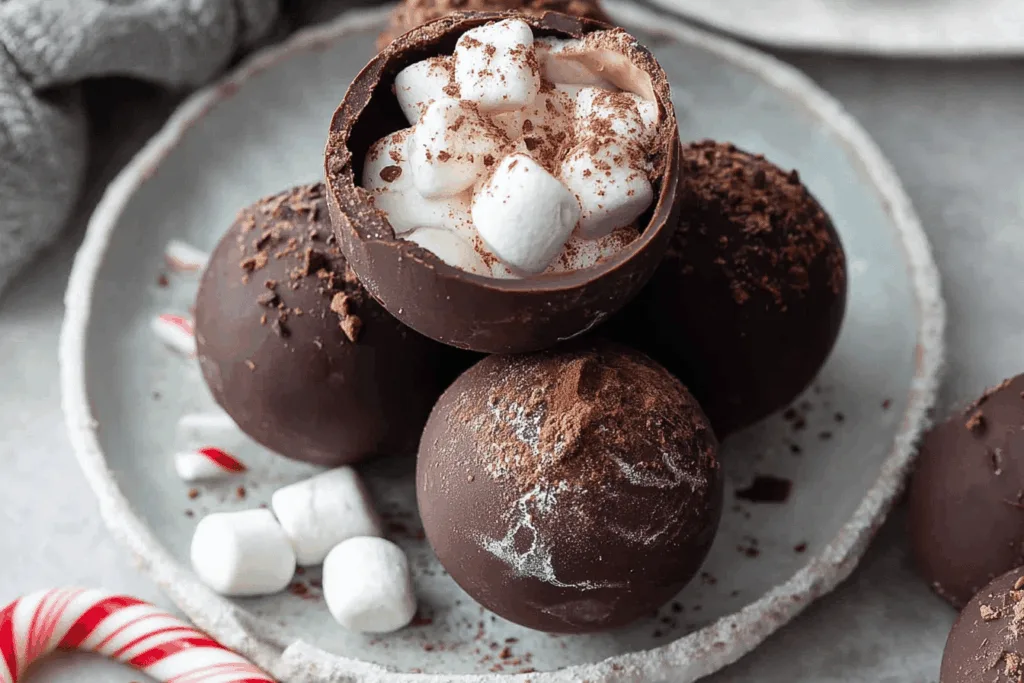 hot chocolate bomb dessert recipe photo