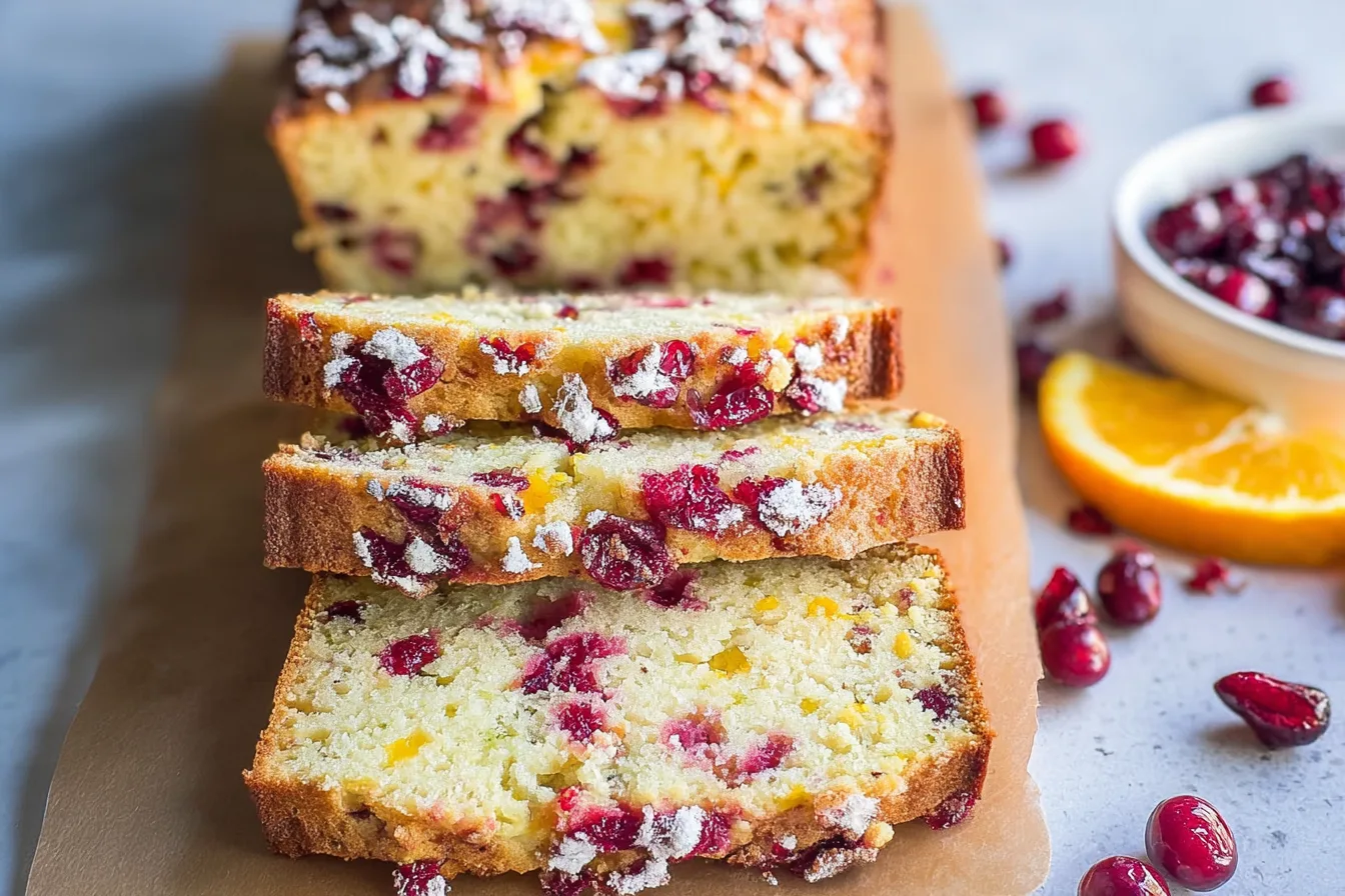 keto cranberry orange bread breakfast recipe photo