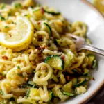 lemon zucchini pasta dinner recipe photo