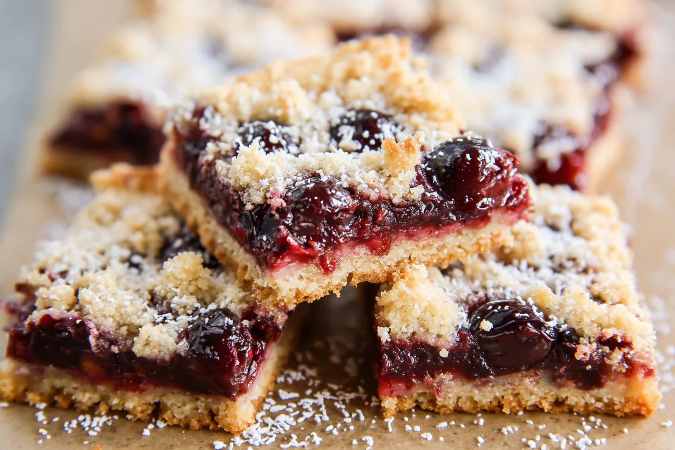 low carb cherry pie bars dessert recipe photo