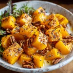 maple roasted butternut squash bowl breakfast recipe photo