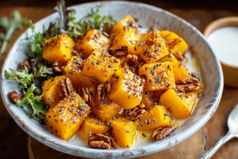 maple roasted butternut squash bowl breakfast recipe photo