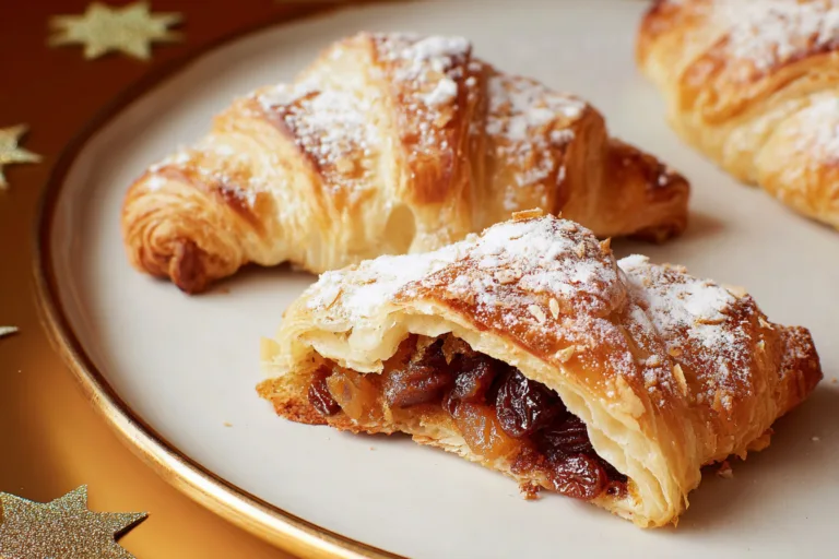 mince pie marzipan croissant breakfast recipe photo