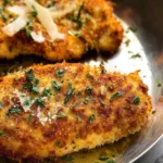 parmesan crusted chicken dinner recipe photo