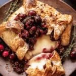 pastry wrapped cranberry baked brie appetizer recipe photo