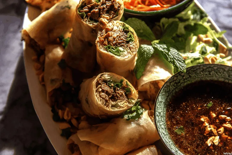 peanut beef rolls dinner recipe photo