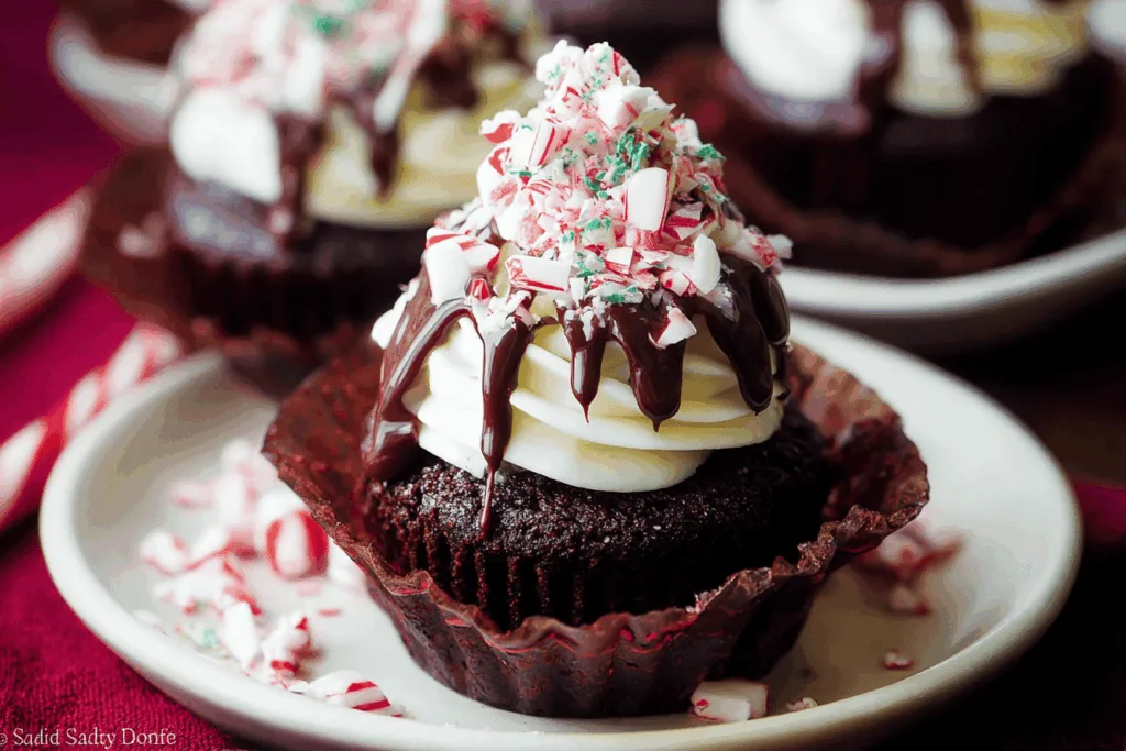 peppermint mocha cupcake dessert recipe photo