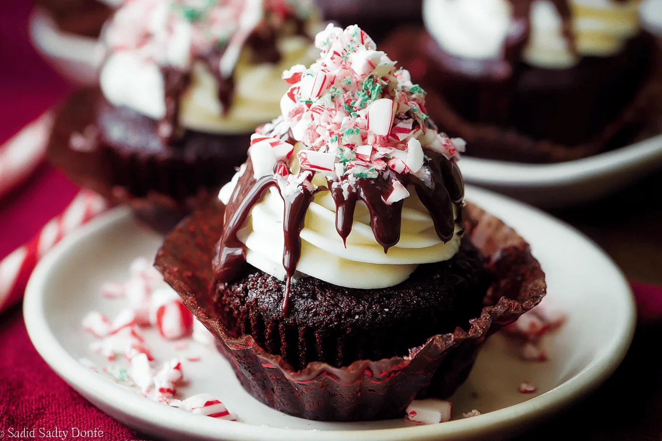 peppermint mocha cupcake dessert recipe photo