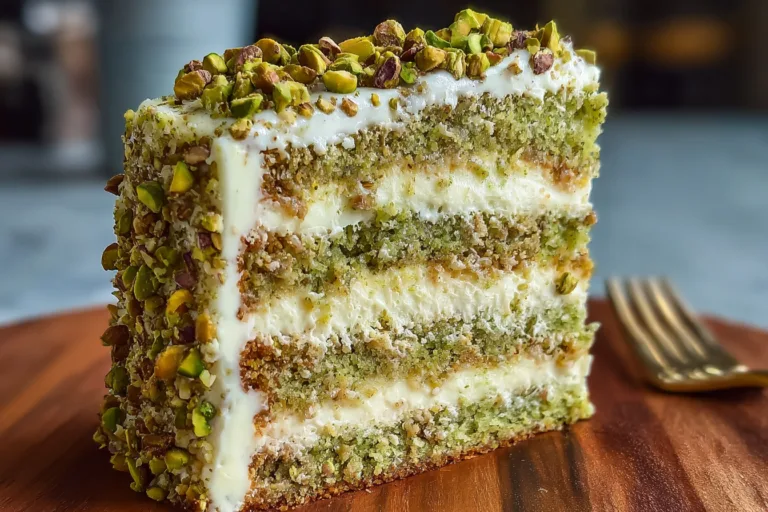 pistachio mascarpone layer cake dessert recipe photo